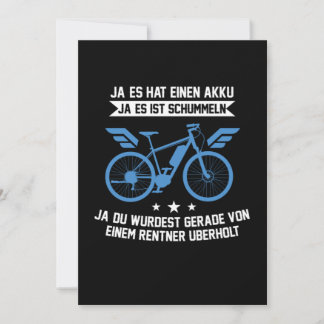 EBike Fahrrad Rente Rentner Radfahrer Geschenk Einladung