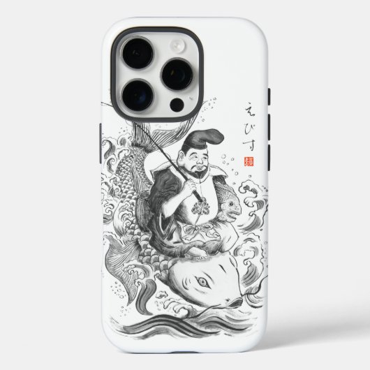 Ebisu - Gott des Fischfangs und Handels (Tuschemal Case-Mate iPhone Hülle (Rückseite)