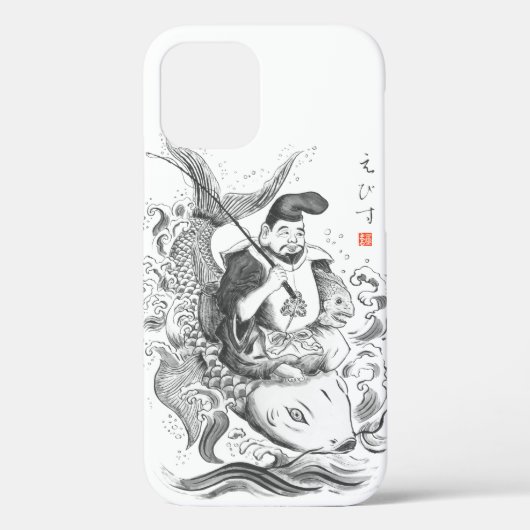 Ebisu - Gott des Fischfangs und Handels (Tuschemal Case-Mate iPhone Hülle (Rückseite)