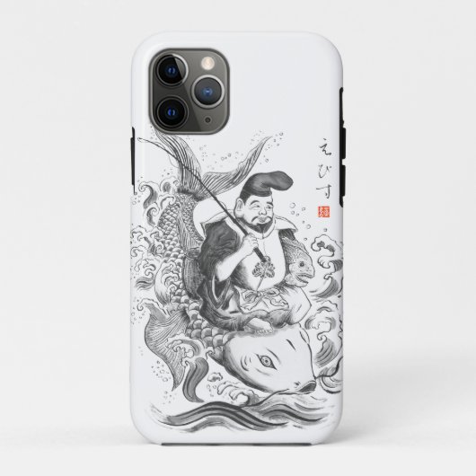 Ebisu - Gott des Fischfangs und Handels (Tuschemal Case-Mate iPhone Hülle (Rückseite)
