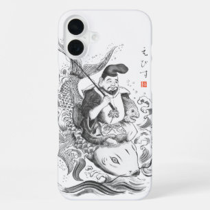 Ebisu - Gott des Fischfangs und Handels (Tuschemal iPhone 16 Plus Hülle