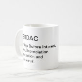 EBITDAC - Ergebnis vor Coronavirus Kaffeetasse (Vorderseite Links)