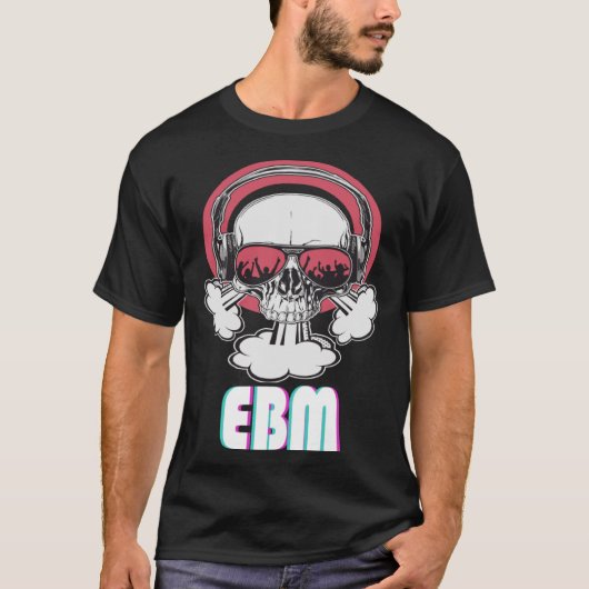 EBM Disco Techno Trance Skull T-Shirt (Vorderseite)