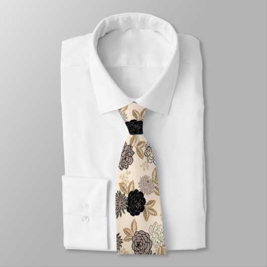Ebon Fleurs Krawatte (Gebunden)