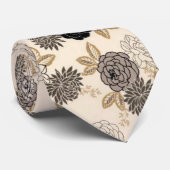 Ebon Fleurs Krawatte (Gerollt)