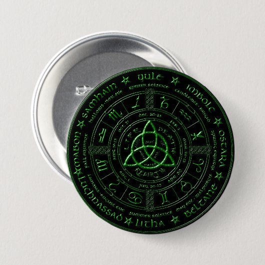 Ebonald Celtic Zodiac Button (Vorne & Hinten)