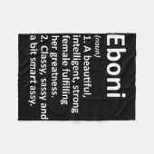 Eboni Definition Personalisiert Name Funny Christm Fleecedecke (Vorderseite (Horizontal))