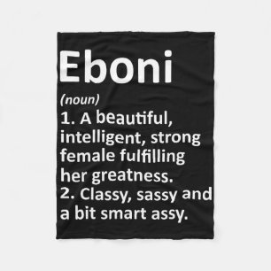 Eboni Definition Personalisiert Name Funny Christm Fleecedecke