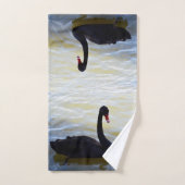 Ebonschwarze Schwäne, Badetuch-Set Badhandtuch Set (Handtuch)