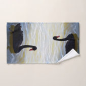 Ebonschwarze Schwäne, Badetuch-Set Badhandtuch Set (Handtuch)