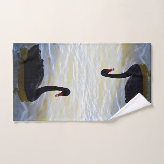 Ebonschwarze Schwäne, Badetuch-Set Badhandtuch Set (Handtuch)