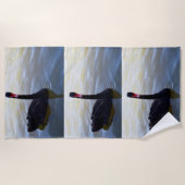 Ebonschwarze Schwäne, Badetuch-Set Strandtuch (Vorderseite)