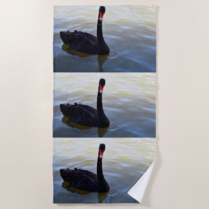 Ebonschwarze Schwäne, Badetuch-Set Strandtuch