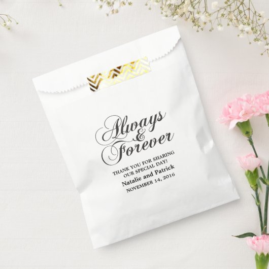Ebony Always & Forever Gastgeschenk Hochzeit Geschenktütchen (Versiegelt)