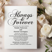 Ebony Always & Forever Wedding Einladung
