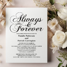 Ebony Always & Forever Wedding Einladung