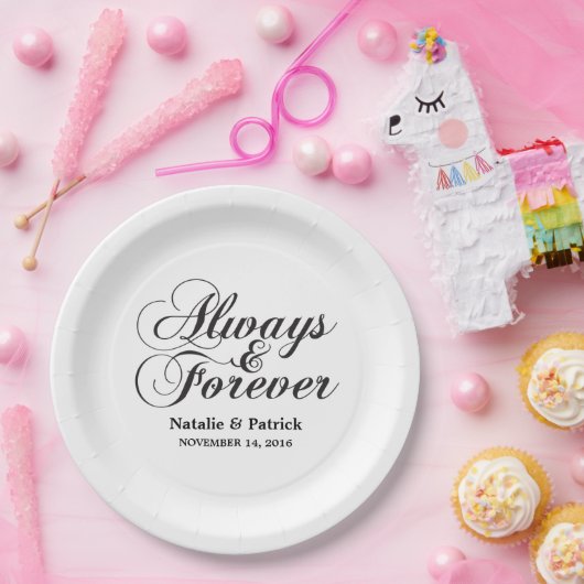 Ebony Always & Forever Wedding Paper Teller (Party)