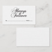Ebony Always & Forever Wedding Platzkarten (Vorne/Hinten)