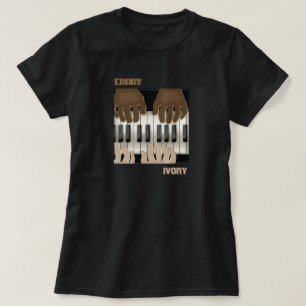 Ebony and Ivory - Dueling-Keyboards T-Shirt