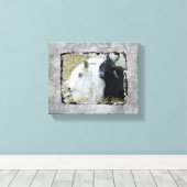 Ebony and Ivory Goat Buddies Leinwanddruck (Insitu (Holzboden))