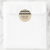 Ebony Art Deco Border Save the Date Stickers (Tasche)