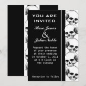 Ebony (Black) Hochzeit Einladung (Vorne/Hinten)