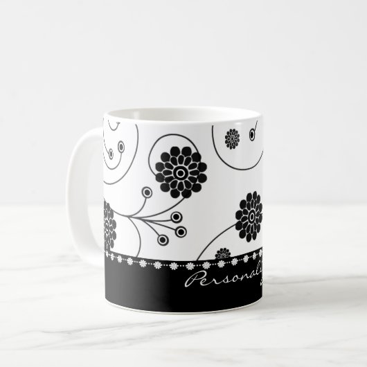 Ebony Bloom Banner Tasse (Vorderseite Links)