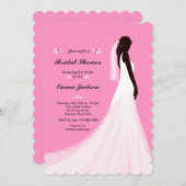 Ebony Bridal Dusche Einladung (Vorne/Hinten)