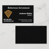 Ebony Calling Card for Any Business Visitenkarte (Vorne/Hinten)