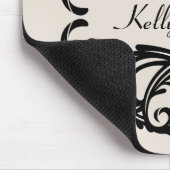 Ebony Chic Damask Mousepad (Ecke)