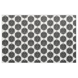 Ebony D20 Dice Fabric Stoff