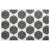 Ebony D20 Dice Fabric Stoff (Fat Quarter (45,7 x 55,9 cm))