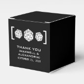 Ebony D20 Dice Gamer Gefälligkeitsboxen Geschenkschachtel (Vorderseite)