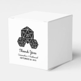 Ebony D20 Dice Gastgeschenk Hochzeit Box Geschenkschachtel