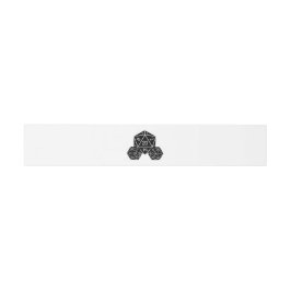 Ebony D20 Dice Wedding Belly Bands Einladungsbanderole
