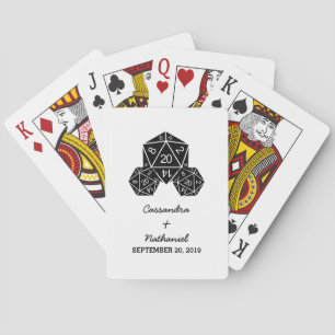 Ebony D20 Dice Wedding Playing Cards Spielkarten