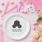 Ebony D20 Würfel Hochzeitspapier-Teller Pappteller (Party)