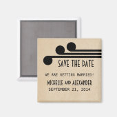 Ebony Deko Chic Save the Date Magnet (Vorderseite/Rückseite)