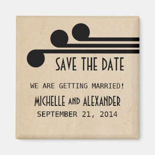 Ebony Deko Chic Save the Date Magnet