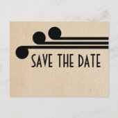 Ebony Deko Chic Save the Date Postkarte (Vorderseite)