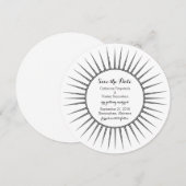 Ebony Deko Retro Save the Date einladen (Vorne/Hinten)