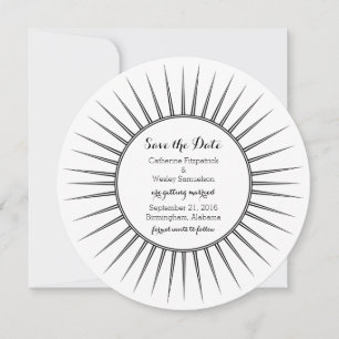 Ebony Deko Retro Save the Date einladen