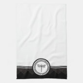 Ebony Dragonfly Emblem Küchentuch (Vertikal)