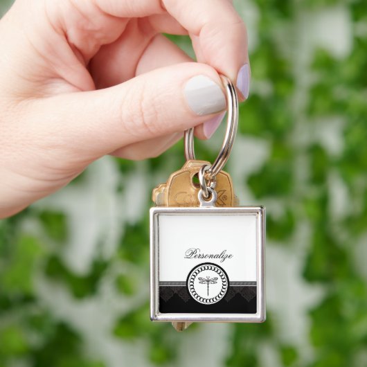 Ebony Dragonfly Emblem Schlüsselanhänger (Hand)