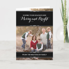 Ebony Einfach Chic Holiday Foto Card Feiertagskarte