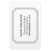 Ebony eingekreist Ticket Speichern Sie das Datumsm Magnet (Vertikal)