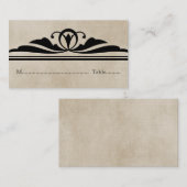 Ebony Elegant Deko Platzkarte (Vorne/Hinten)