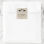 Ebony Elegant Deko Save the Date Stickers (Tasche)