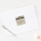Ebony Elegant Deko Save the Date Stickers (Umschlag)