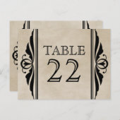 Ebony Elegant Deko Tischnummer Postkarte (Vorne/Hinten)